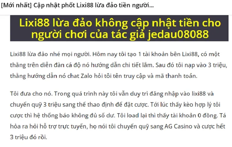 Bài đăng của tác giả jedau08088